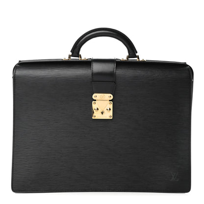 Louis Vuitton Epi Serviette Fermoir Briefcase Black 1 of 5
