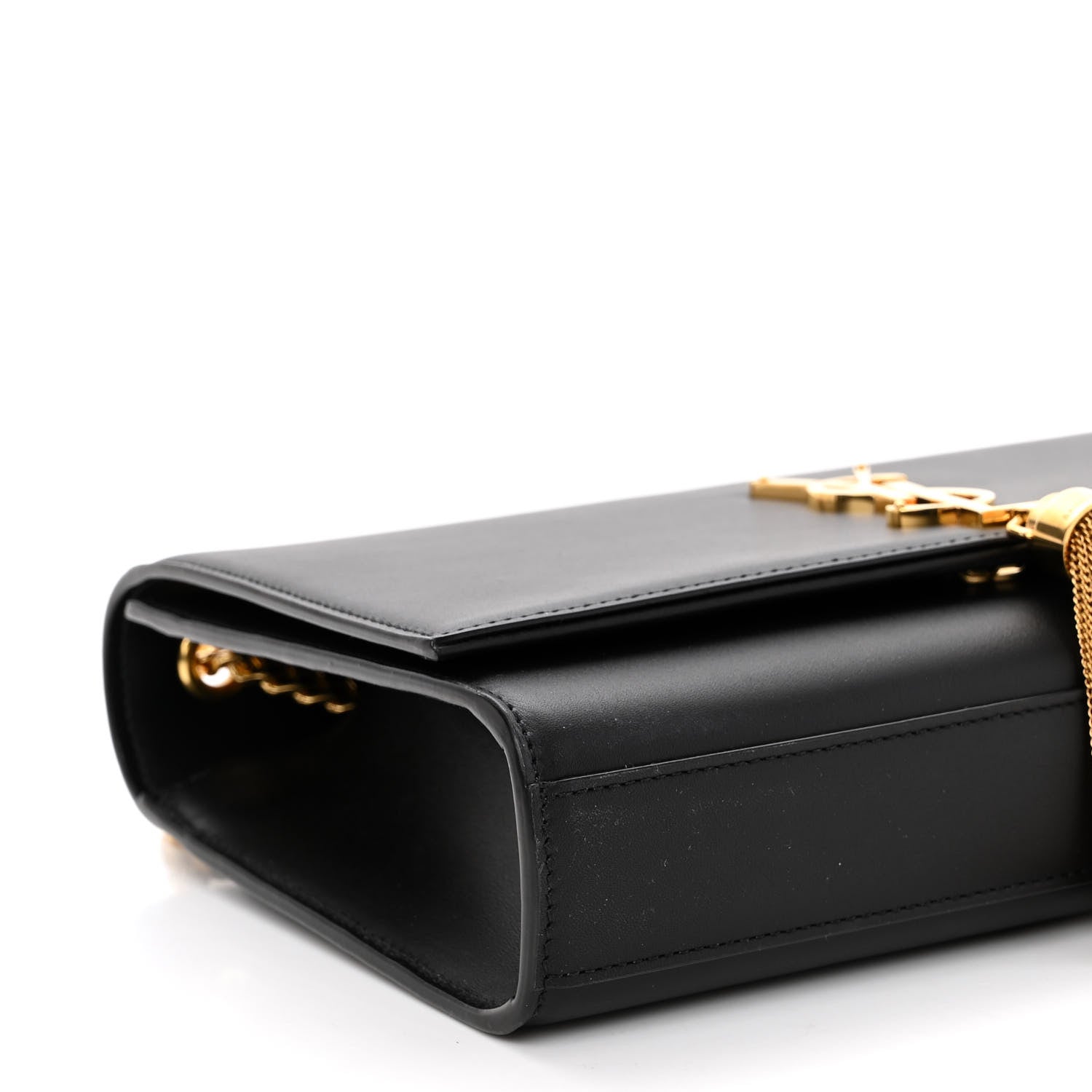 Saint Laurent Smooth Calfskin Medium Classic Monogram Kate Tassel Satchel Black 8 of 9