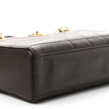 Chanel Caviar Chocolate Bar Quilted Shoulder Bag Dark Brown 8 of 10