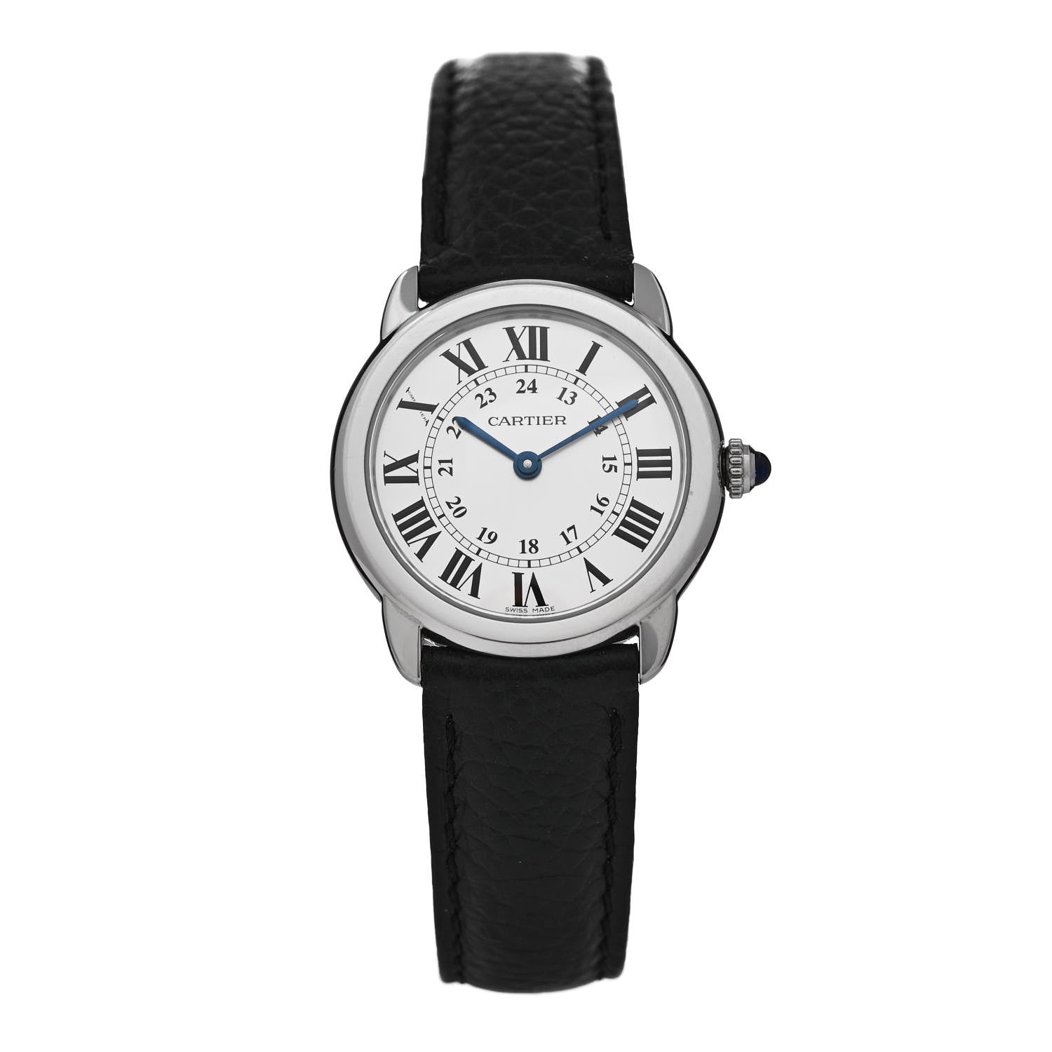Cartier Stainless Steel Calfskin 29mm Ronde Solo Quartz Watch 1 of 5