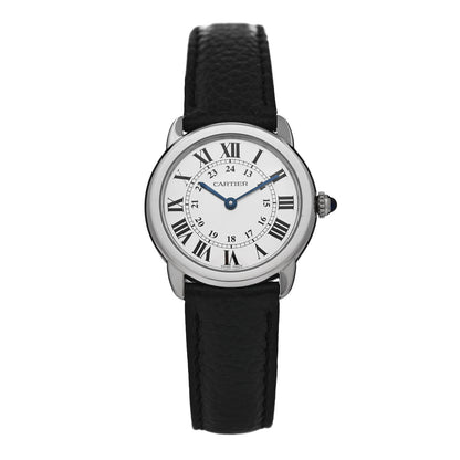 Cartier Stainless Steel Calfskin 29mm Ronde Solo Quartz Watch 1 of 5