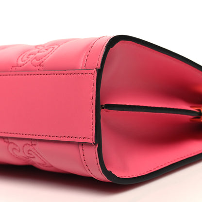 Gucci Calfskin GG Matelasse Small Slim Chain Shoulder Bag Rhodamine Pink Natural 10 of 10