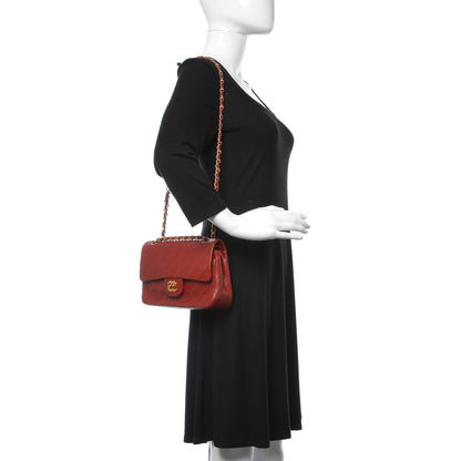 Chanel Lambskin Quilted Small Double Flap Red 2 of 13