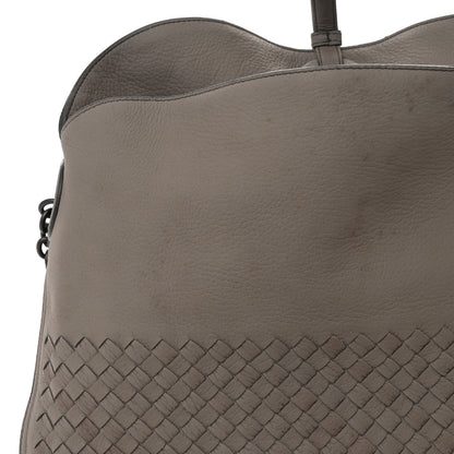 Bottega Veneta Cervo Intrecciato Flap Top Hobo Steel 14 of 16