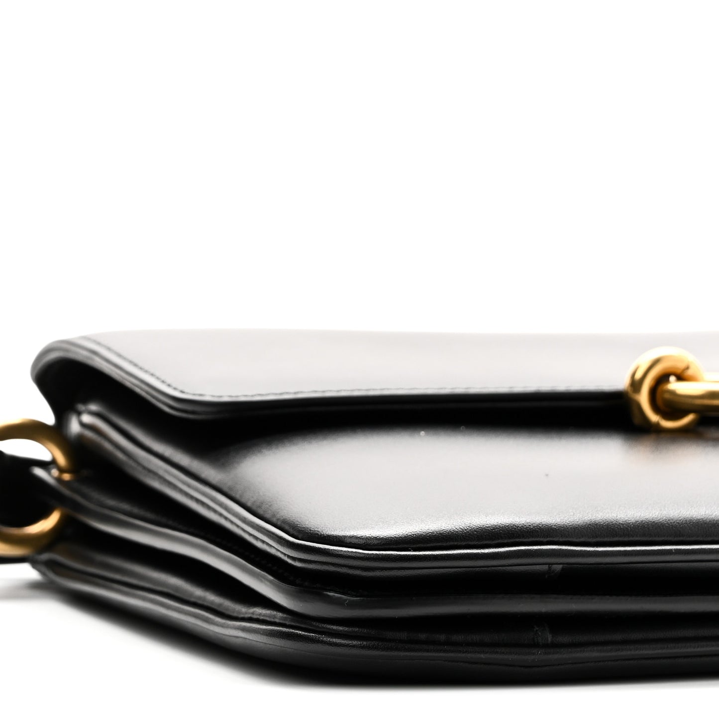 Smooth Calfskin Le Maillon Satchel Black