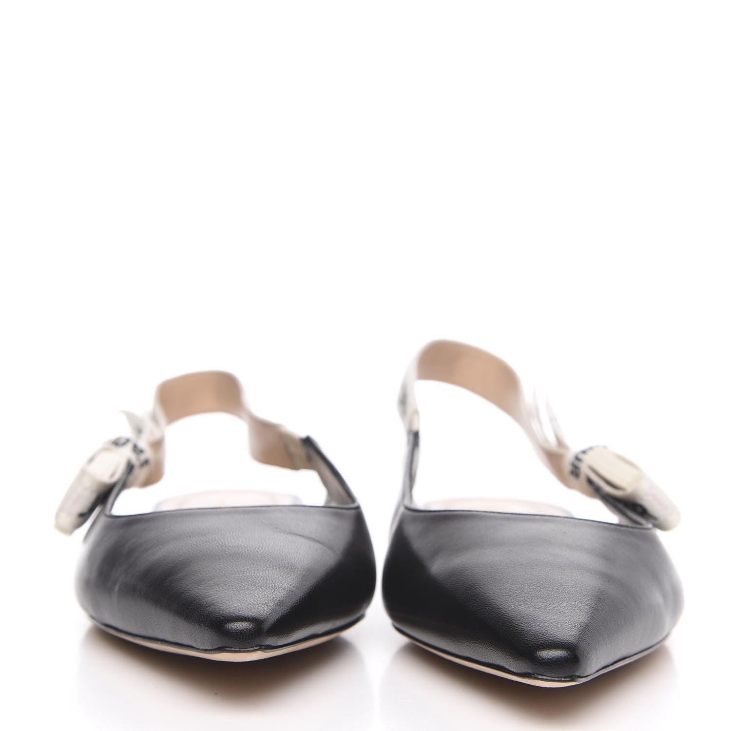 Christian Dior Lambskin Ribbon J'Adior Slingback Ballet Flats 38 Black 2 of 9