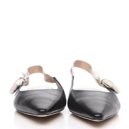 Christian Dior Lambskin Ribbon J'Adior Slingback Ballet Flats 38 Black 2 of 9