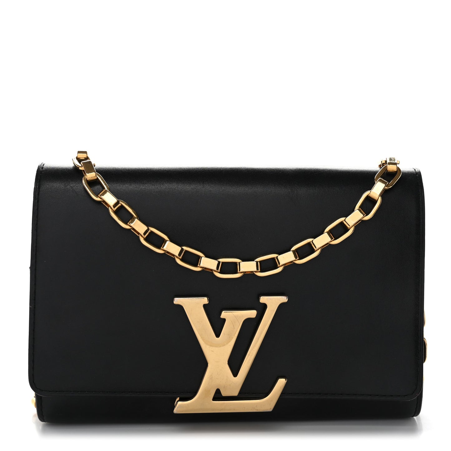 Calfskin Chain Louise MM Black