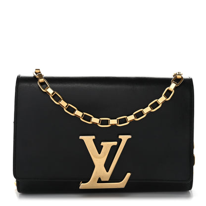 Louis Vuitton Calfskin Chain Louise MM Black 1 of 14