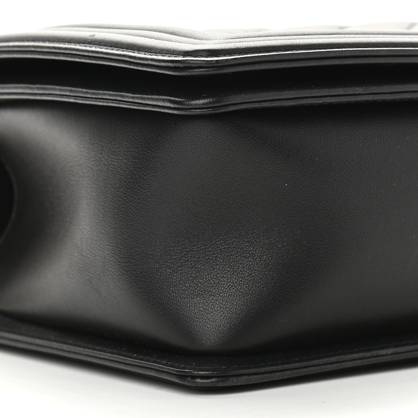 Calfskin Quilted New Medium Boy Flap Black