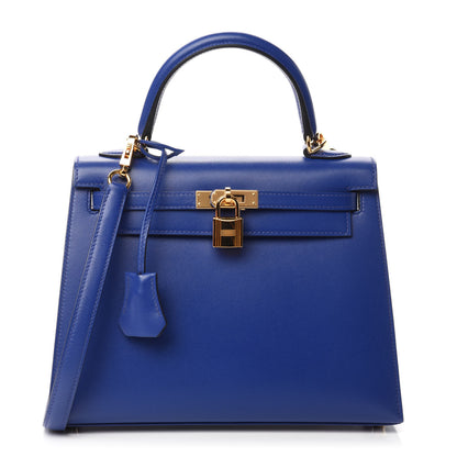 Hermes Tadelakt Kelly Sellier 25 Bleu Electrique 1 of 11