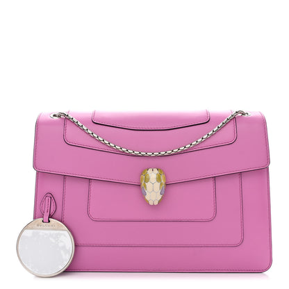 Bulgari Calfskin Serpenti Forever Shoulder Bag Pink 1 of 13