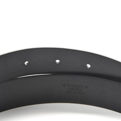 Chanel Calfskin Pearl Crystal Queen of France CC Belt 80 32 Black 4 of 6