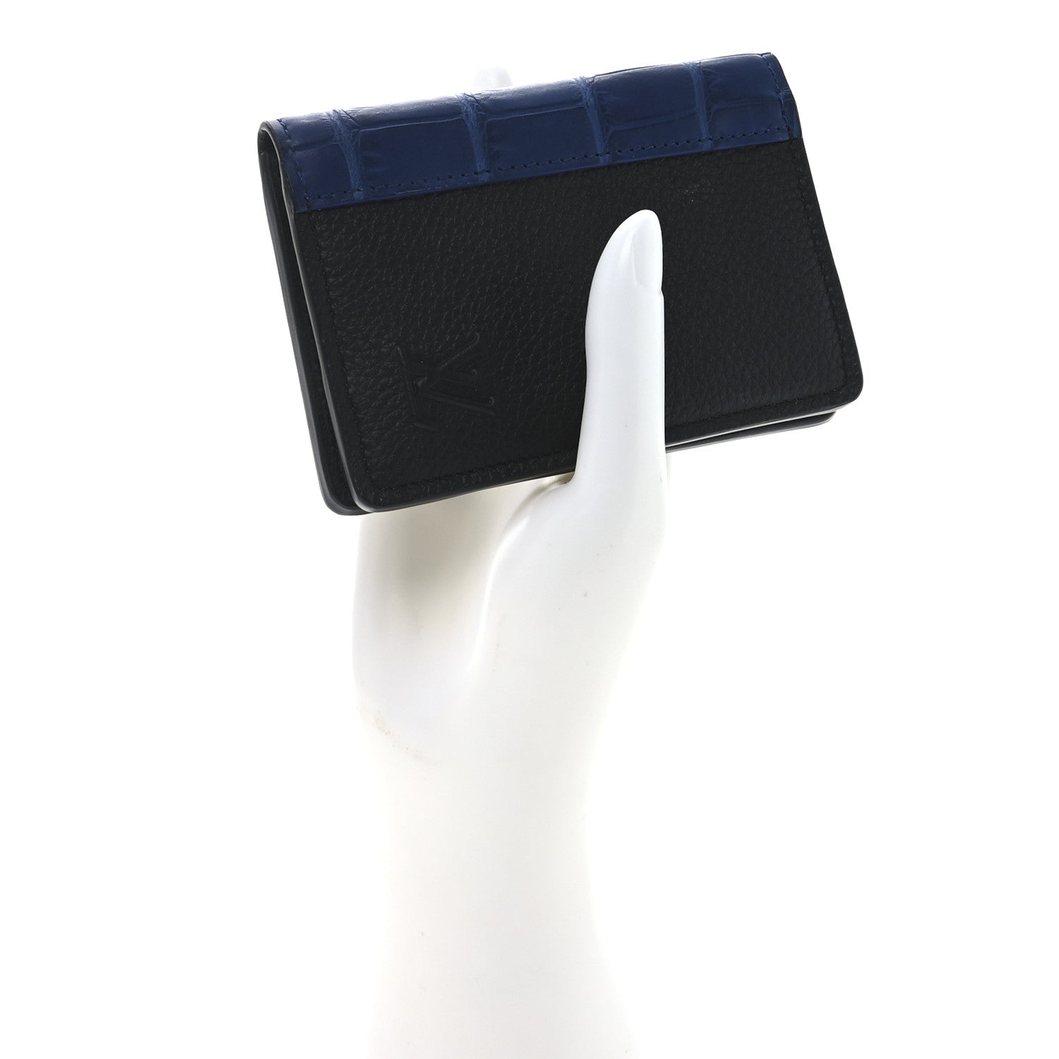 Louis Vuitton Crocodile Pocket Organizer Black Blue 2 of 6