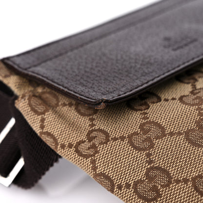 Gucci GG Monogram Double Pocket Belt Bag Dark Brown 17 of 19