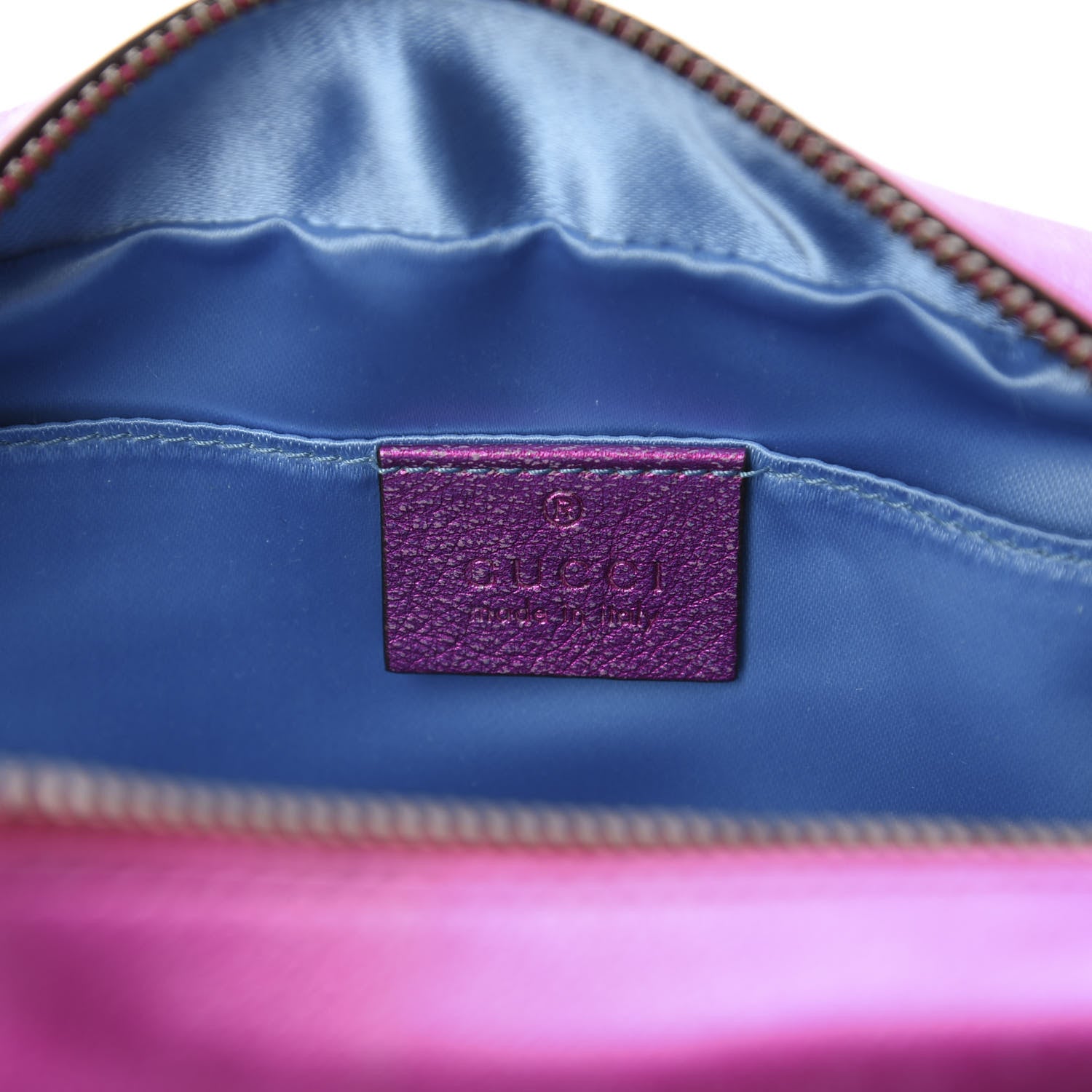 Gucci Laminated Nappa Matelasse Small GG Marmont Chain Shoulder Bag Fuxia Rosso Rosa 8 of 10