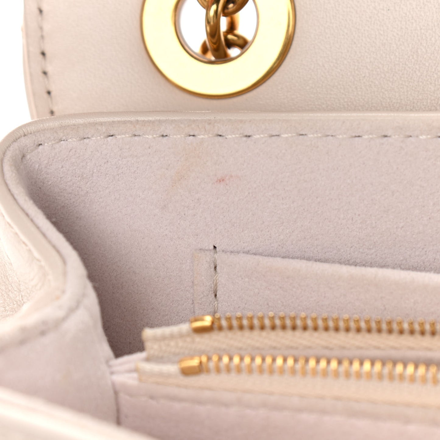 Calfskin LV New Wave Chain Bag Ivory
