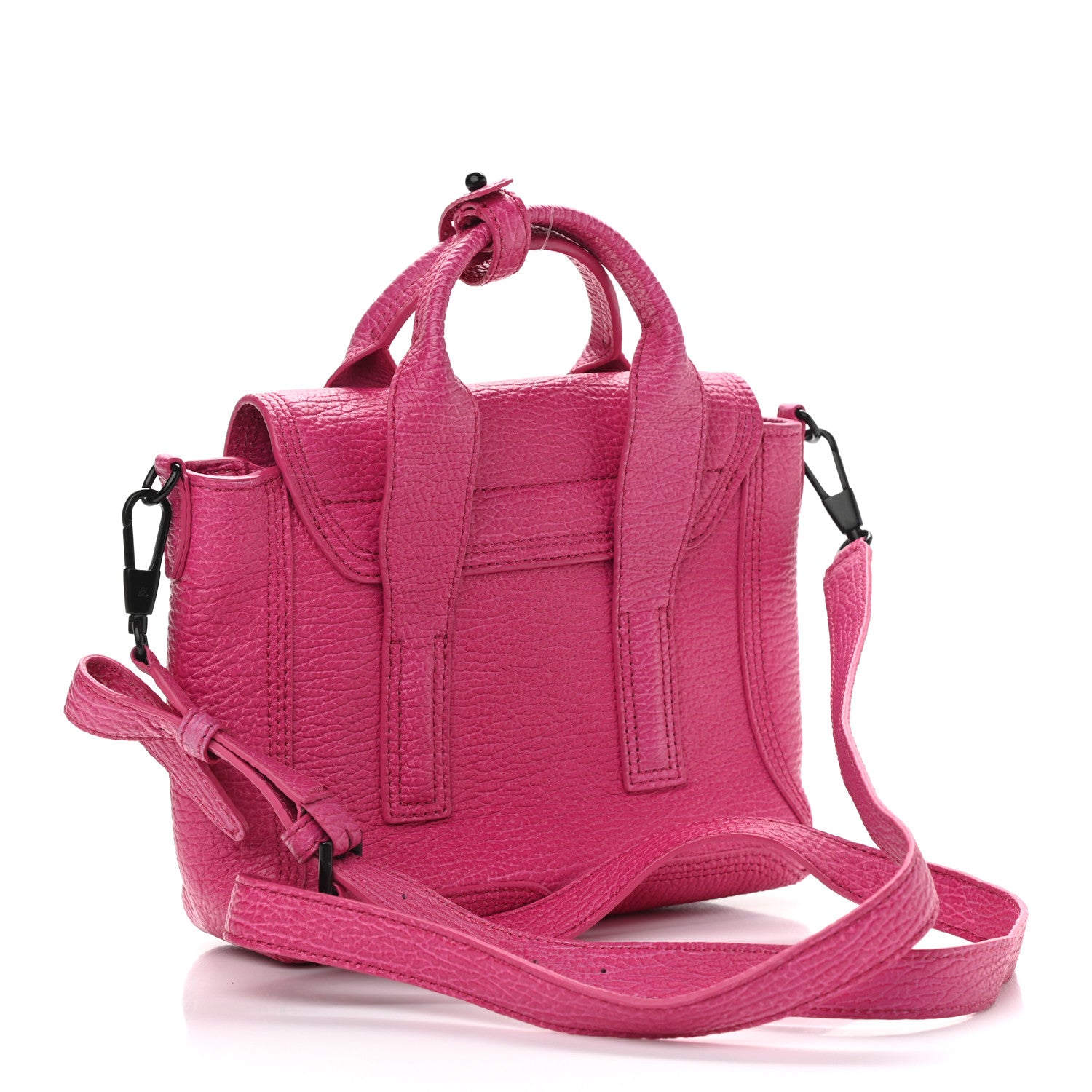 3.1 Phillip Lim Textured Calfskin Mini Pashli Satchel Magenta 3 of 12