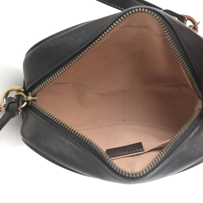 Gucci Calfskin Matelasse Mini GG Marmont Chain Shoulder Bag Black 5 of 13