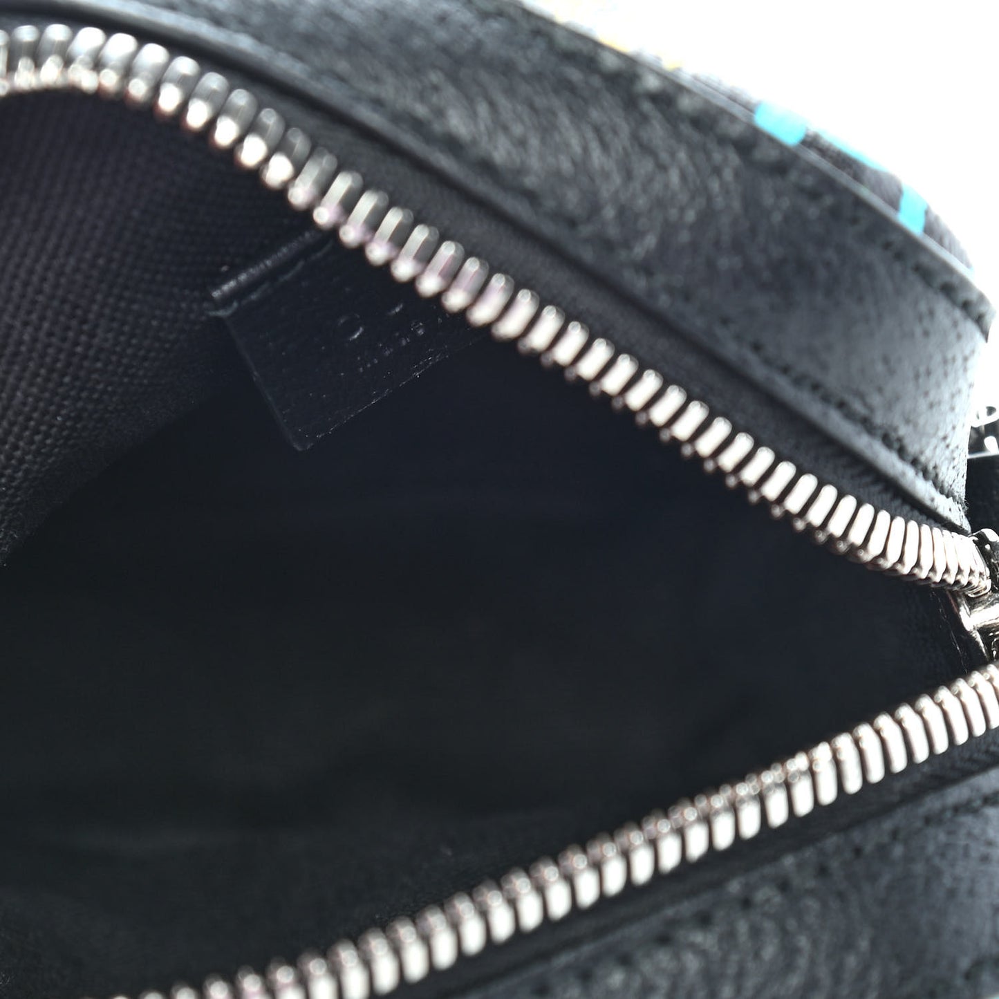 GG Supreme Monogram Psychedelic Messenger Bag Black