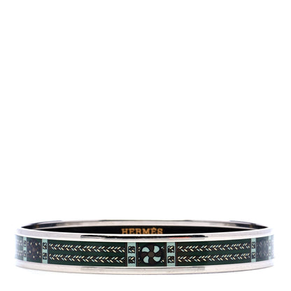 Hermes Enamel Printed Narrow Rubans de Cheval Bracelet 70 1 of 5