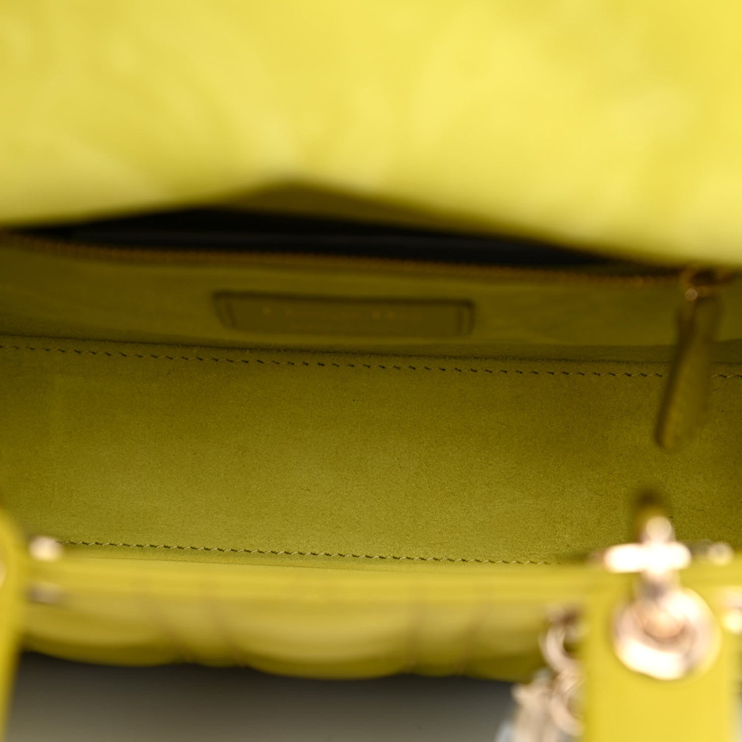 Lambskin Cannage Gradient Small Lady Dior Green