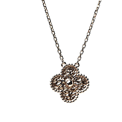 Van Cleef & Arpels 18K Yellow Gold Vintage Alhambra Pendant Necklace 3 of 7