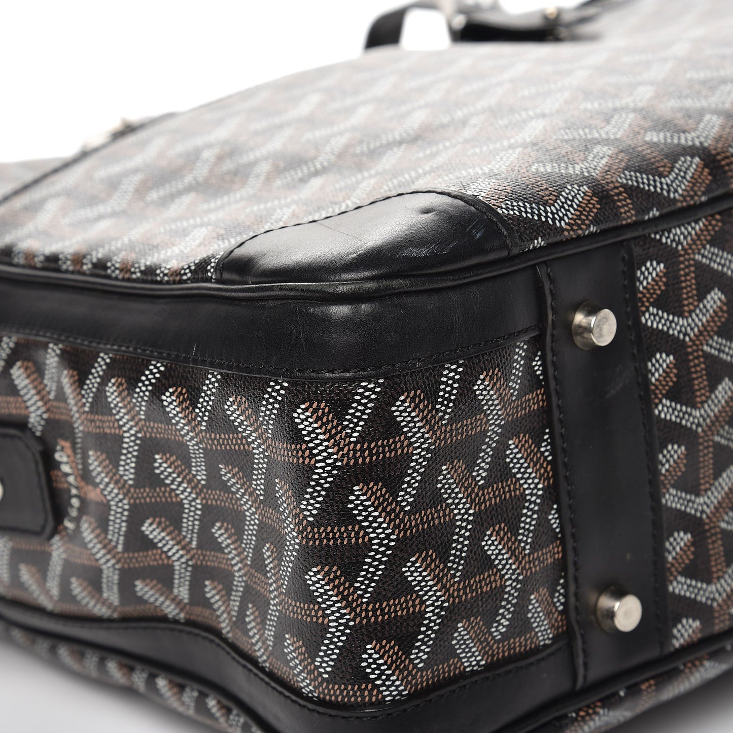 Goyardine Ambassade MM Briefcase Black