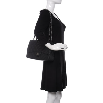 Chanel Caviar Quilted Jumbo Single Flap Black 2 of 11