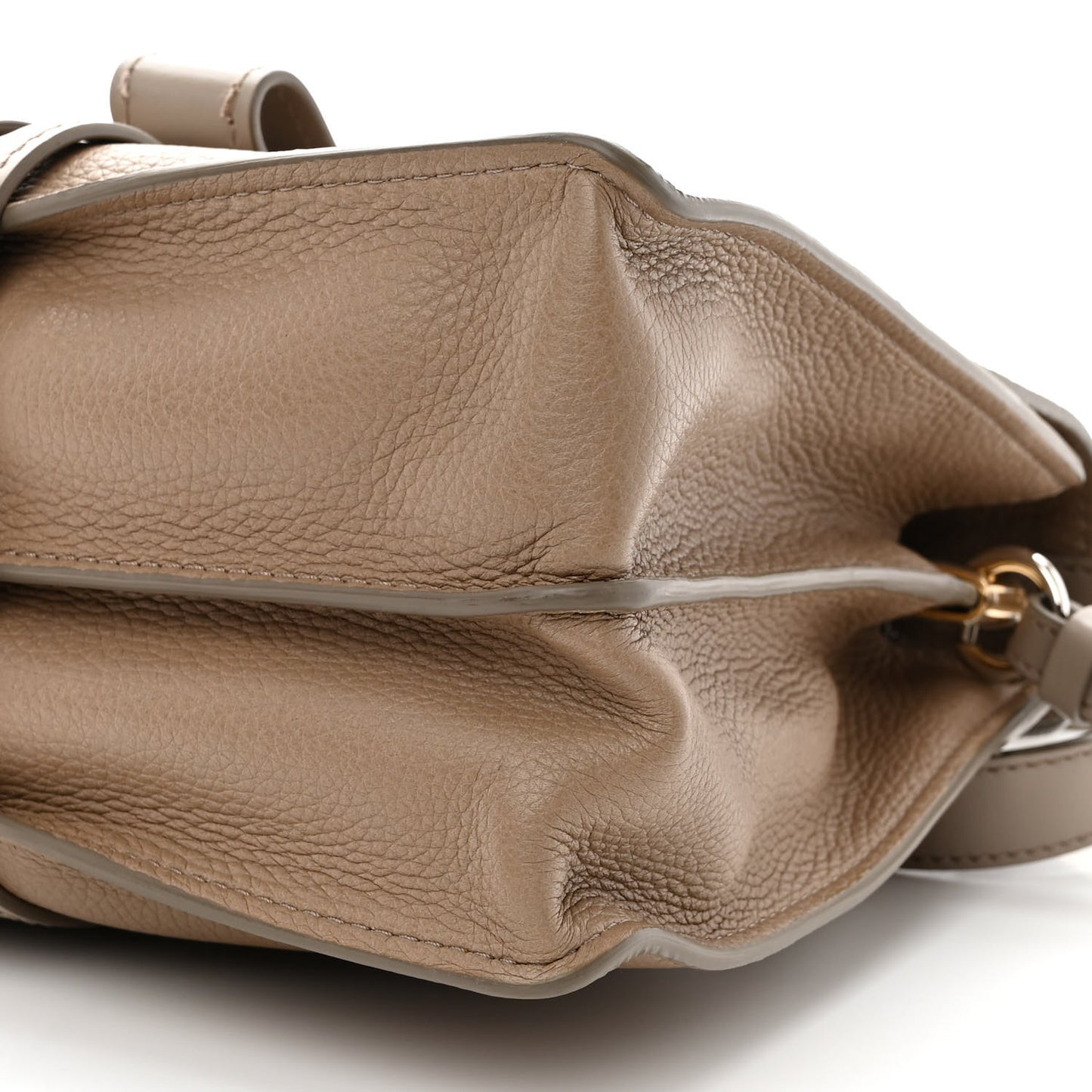 Shiny Grained Calfskin Medium Aby Day Shoulder Bag Motty Grey