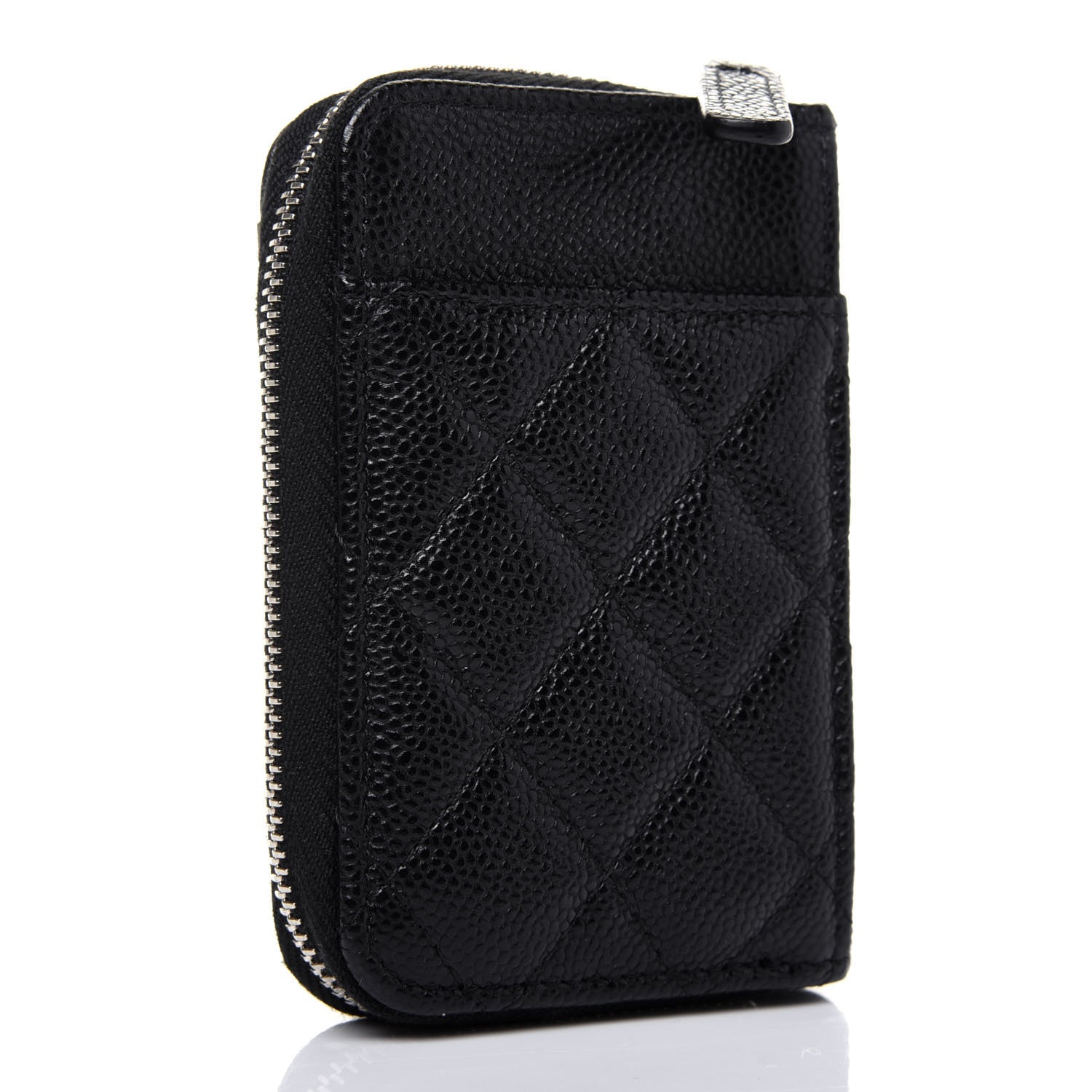 Chanel Caviar Quilted Zip Card Holder Black 3 of 13