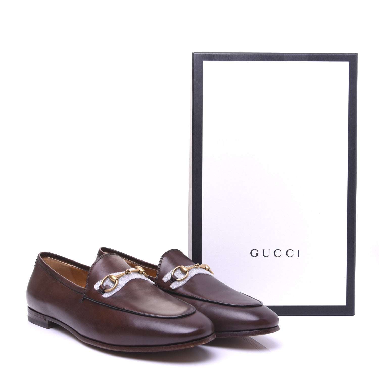 Gucci Calfskin Womens Jordaan Loafers 39.5 Fondente Brown 18 of 18