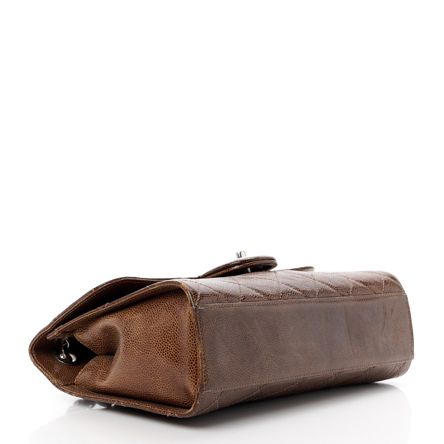 Chanel Crumpled Grained Calfskin Medium CC Crave Flap Brown 4 of 14