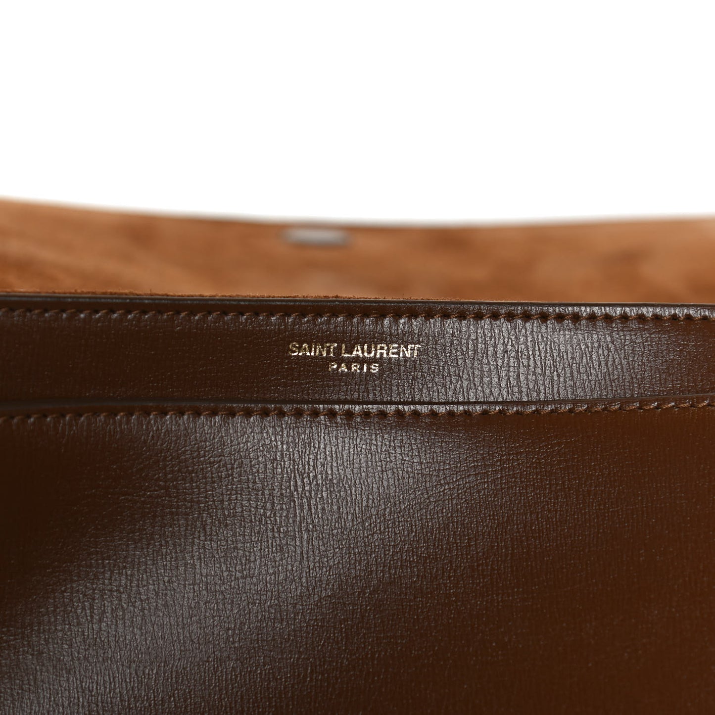 Suede Monogram Book Bag Brown