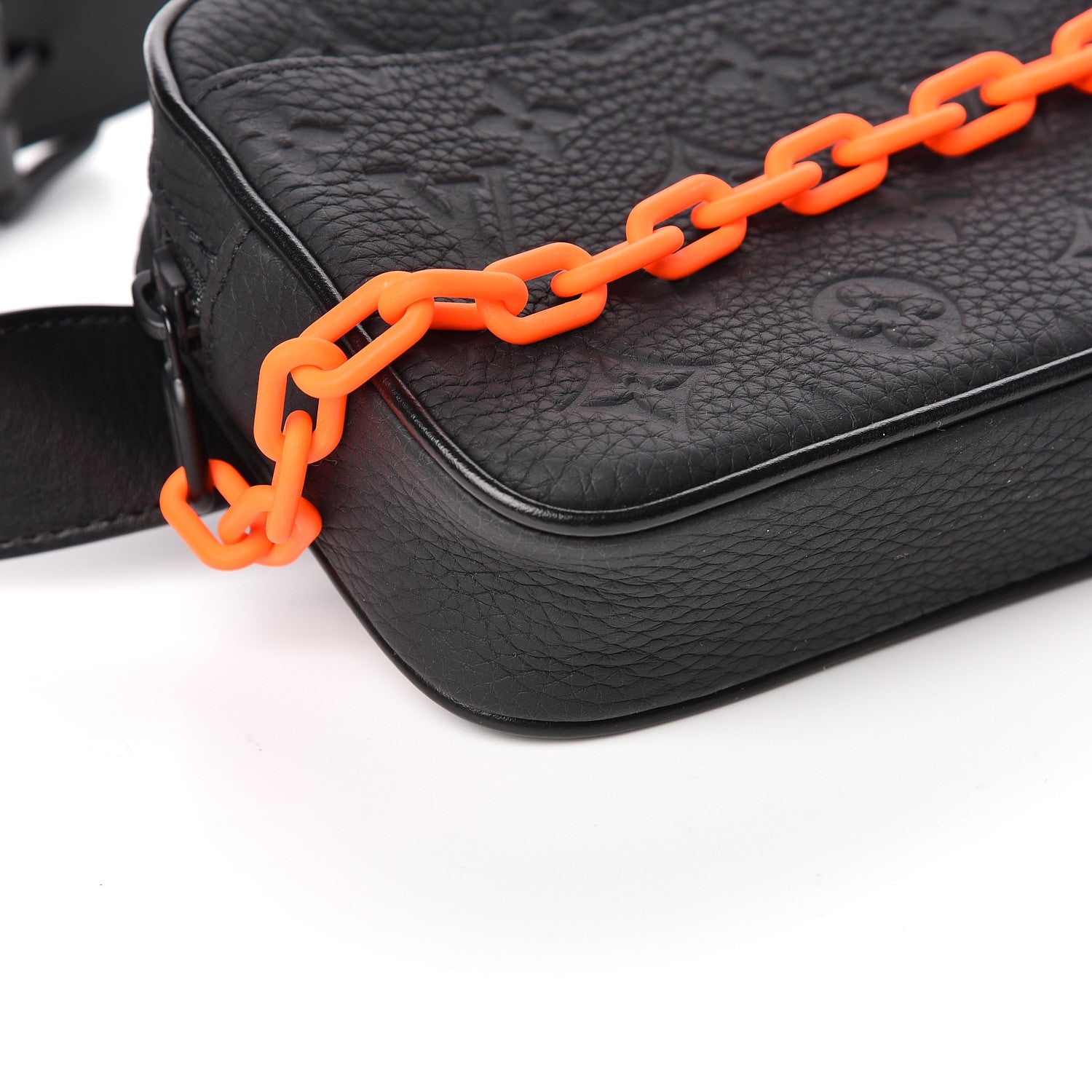 Louis Vuitton Taurillon Monogram Uniformes Solar Ray Soft Pochette Volga Belt Bag Black 8 of 9