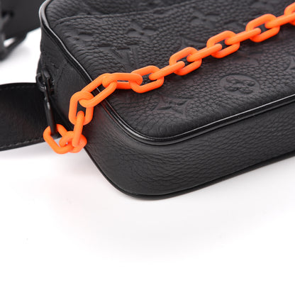 Louis Vuitton Taurillon Monogram Uniformes Solar Ray Soft Pochette Volga Belt Bag Black 8 of 9