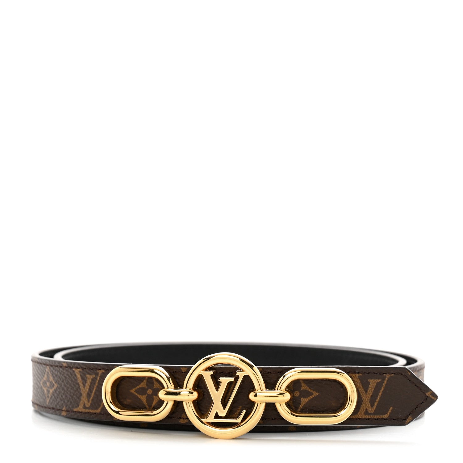 Louis Vuitton Monogram 20MM LV Circle Prime Reversible Belt 80 32 Black 1 of 8