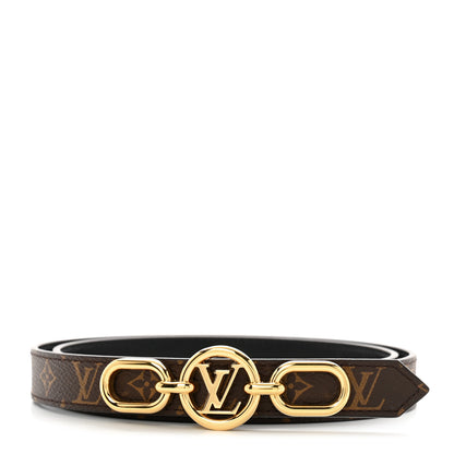 Louis Vuitton Monogram 20MM LV Circle Prime Reversible Belt 80 32 Black 1 of 8