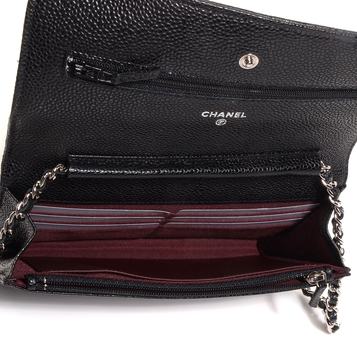 Chanel Caviar Quilted Wallet On Chain WOC Black 6 of 9