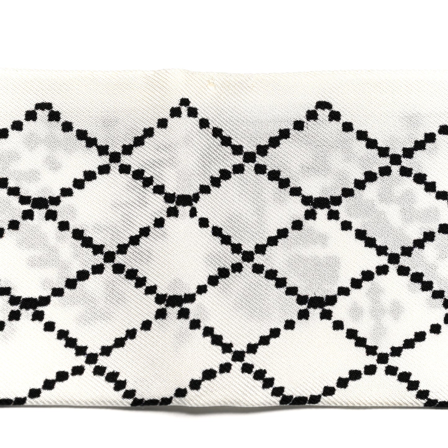 Silk Twill CC Bandeau Scarf White Black