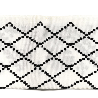 Chanel Silk Twill CC Bandeau Scarf White Black 4 of 5