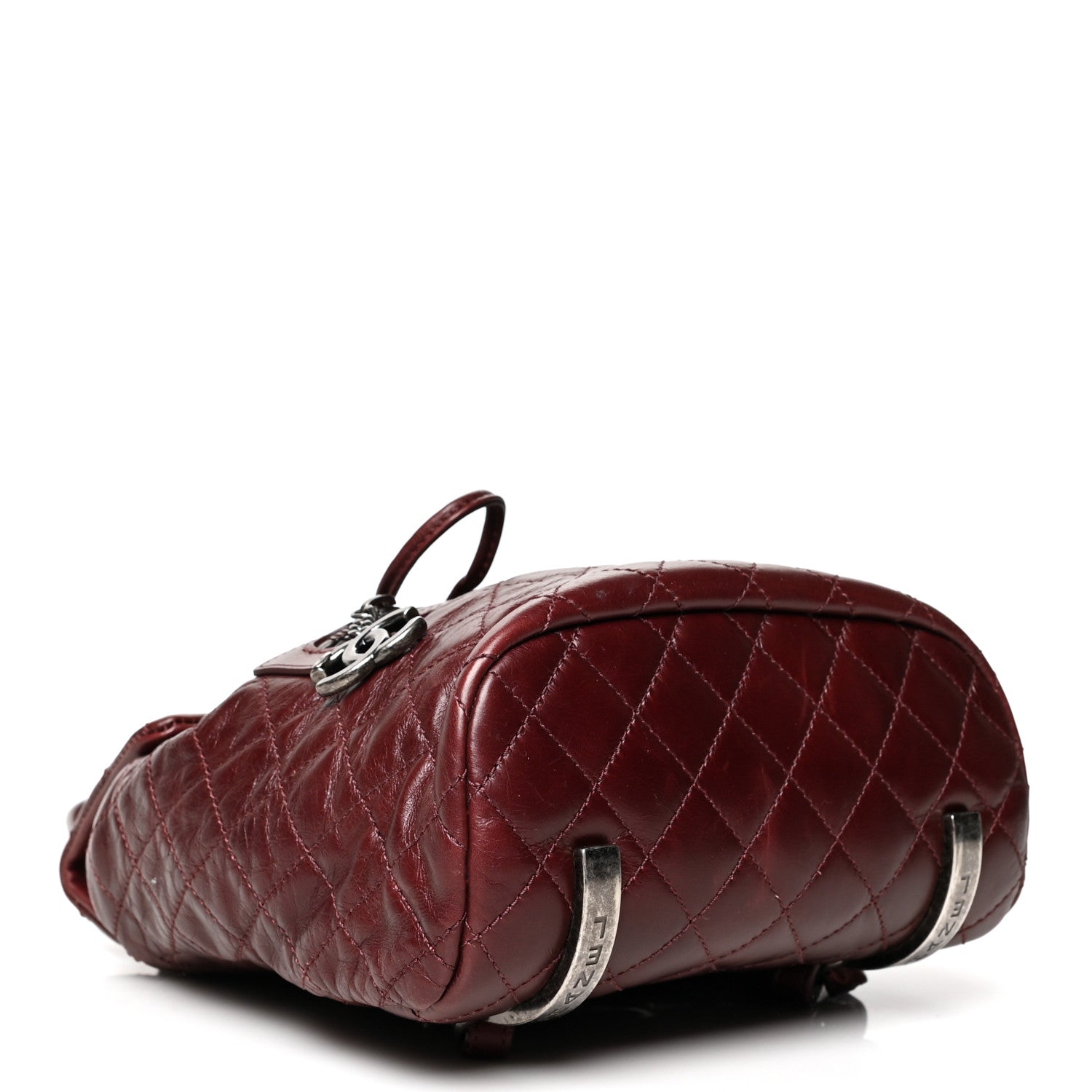 Chanel Glazed Calfskin Quilted Small Salzburg Mountain Backpack Burgundy 4 of 9