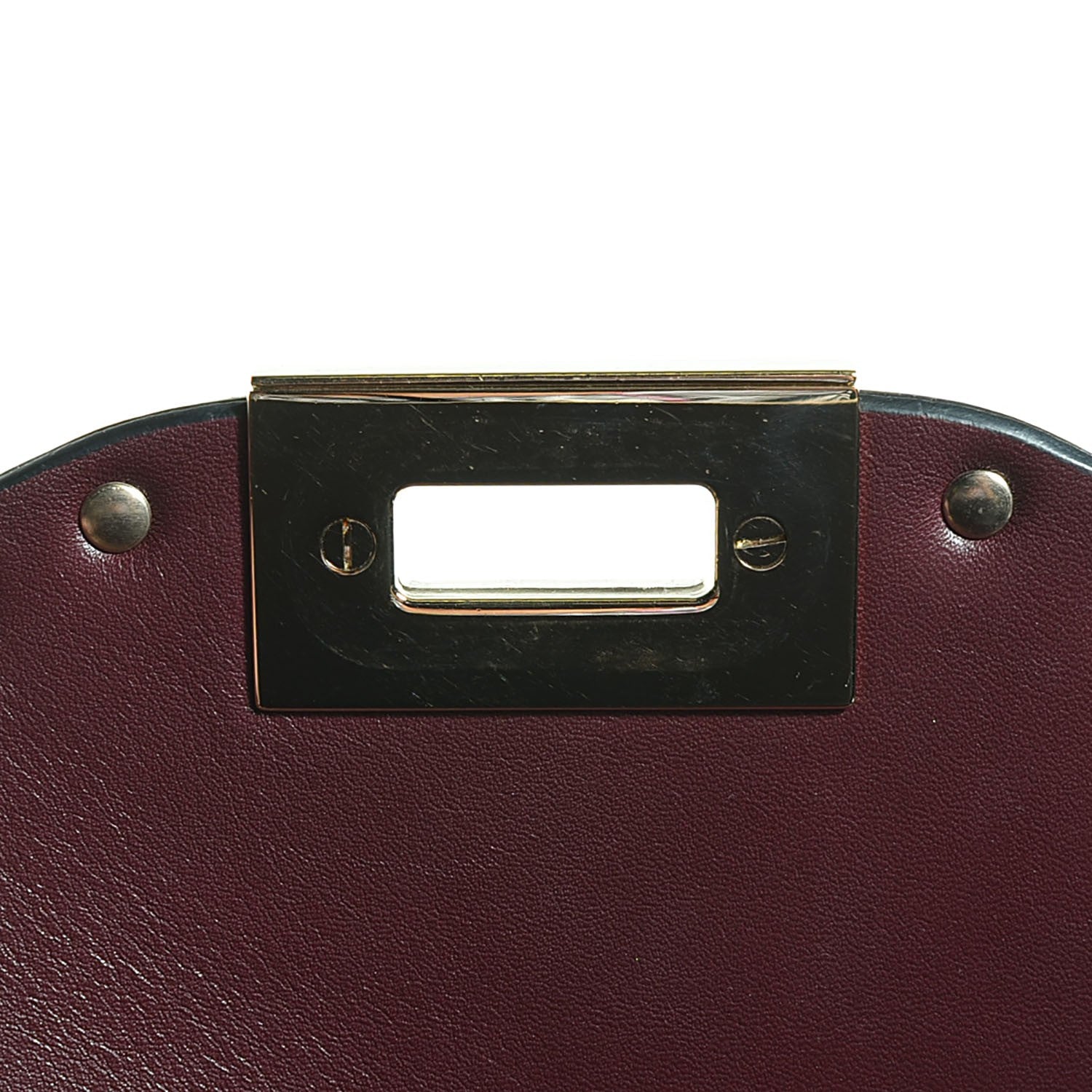 Valentino Garavani Vitello Large Rockstud Flap Double Handle Satchel Cremisi 7 of 9