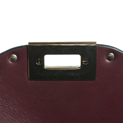 Valentino Garavani Vitello Large Rockstud Flap Double Handle Satchel Cremisi 7 of 9