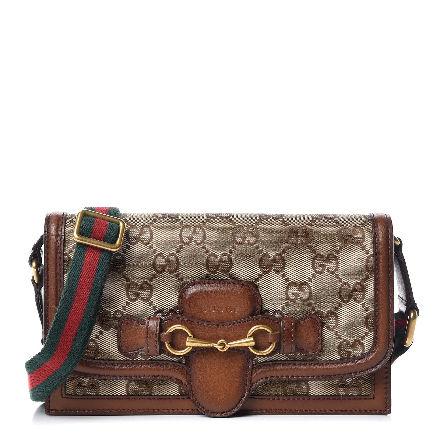 Monogram Lady Web Convertible Wallet Beige Cuir