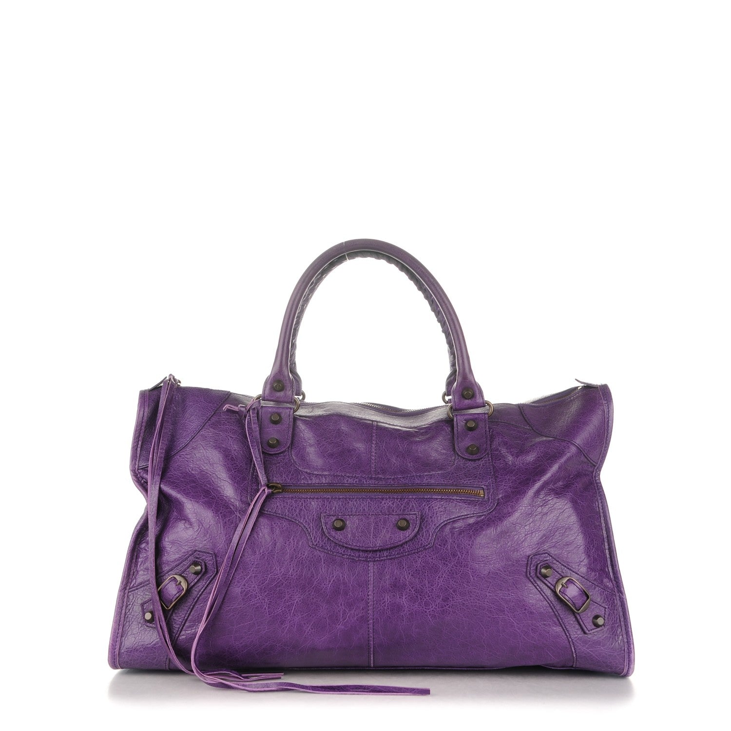 Balenciaga Agneau Classic Hardware Work Dark Violet 1 of 7