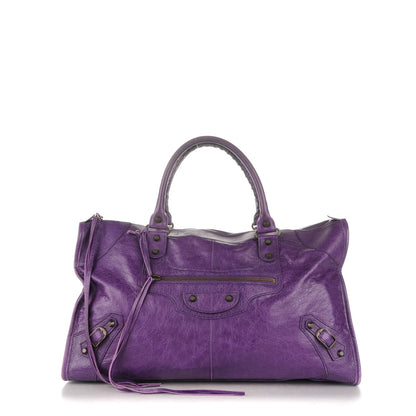 Balenciaga Agneau Classic Hardware Work Dark Violet 1 of 7