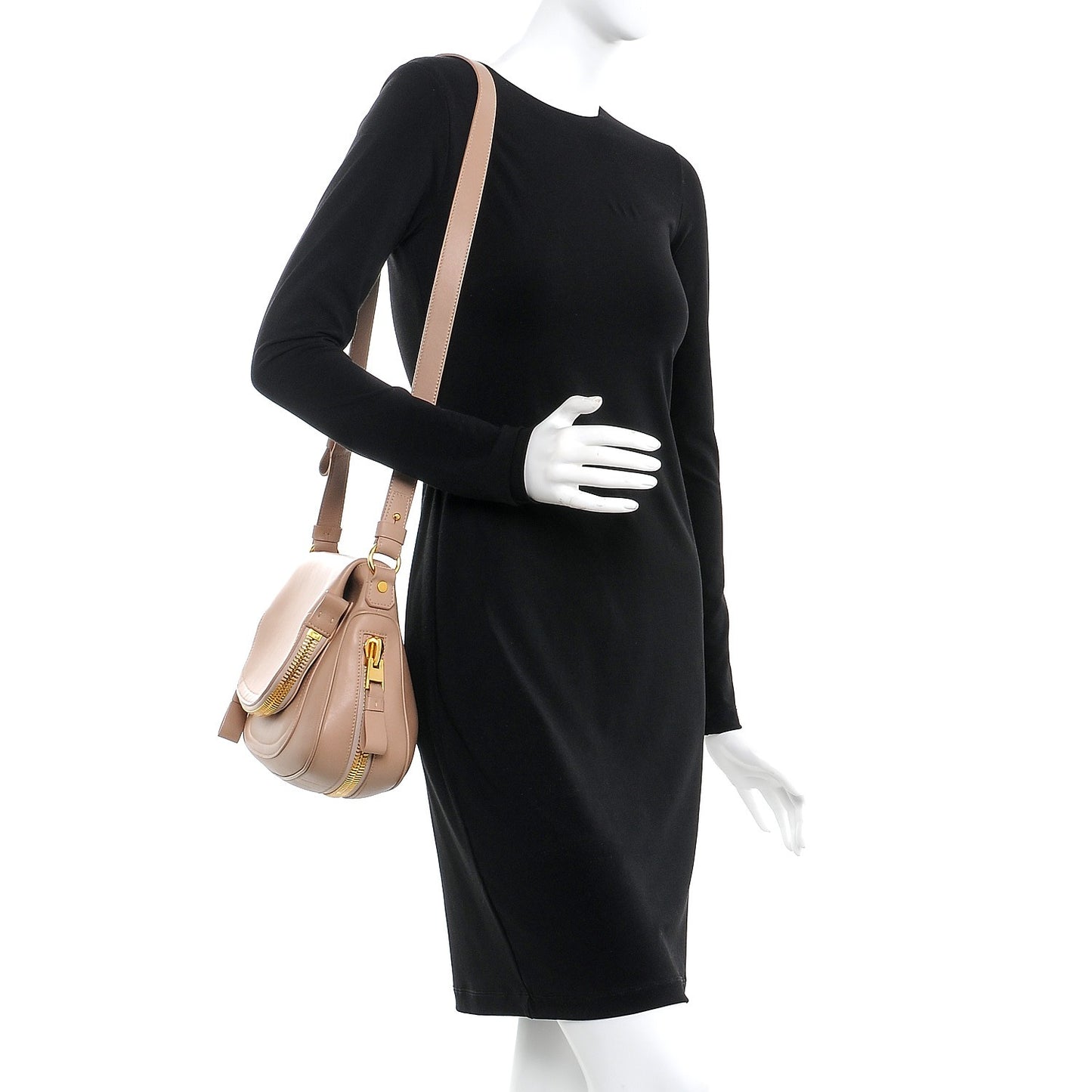 Calfskin Medium Jennifer Crossbody Beige