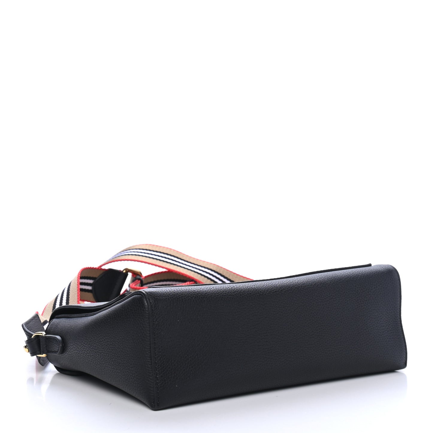 Grainy Calfskin Note Crossbody Bag Black