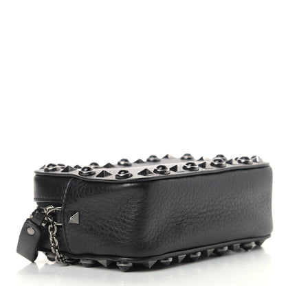 Valentino Garavani Calfskin Small Rockstud Rolling Chain Camera Crossbody Bag Black 3 of 11